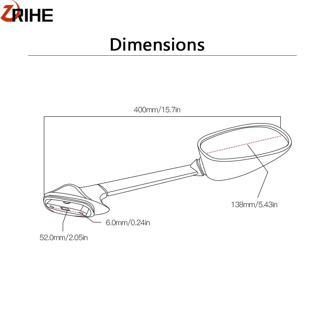 

T-max500 TMAX500 2001-2011 Motorcycle Rearview Mirror Side Mirrors Rear View mirror For Yamaha tmax 500 2001 2002 2003 2004-2011