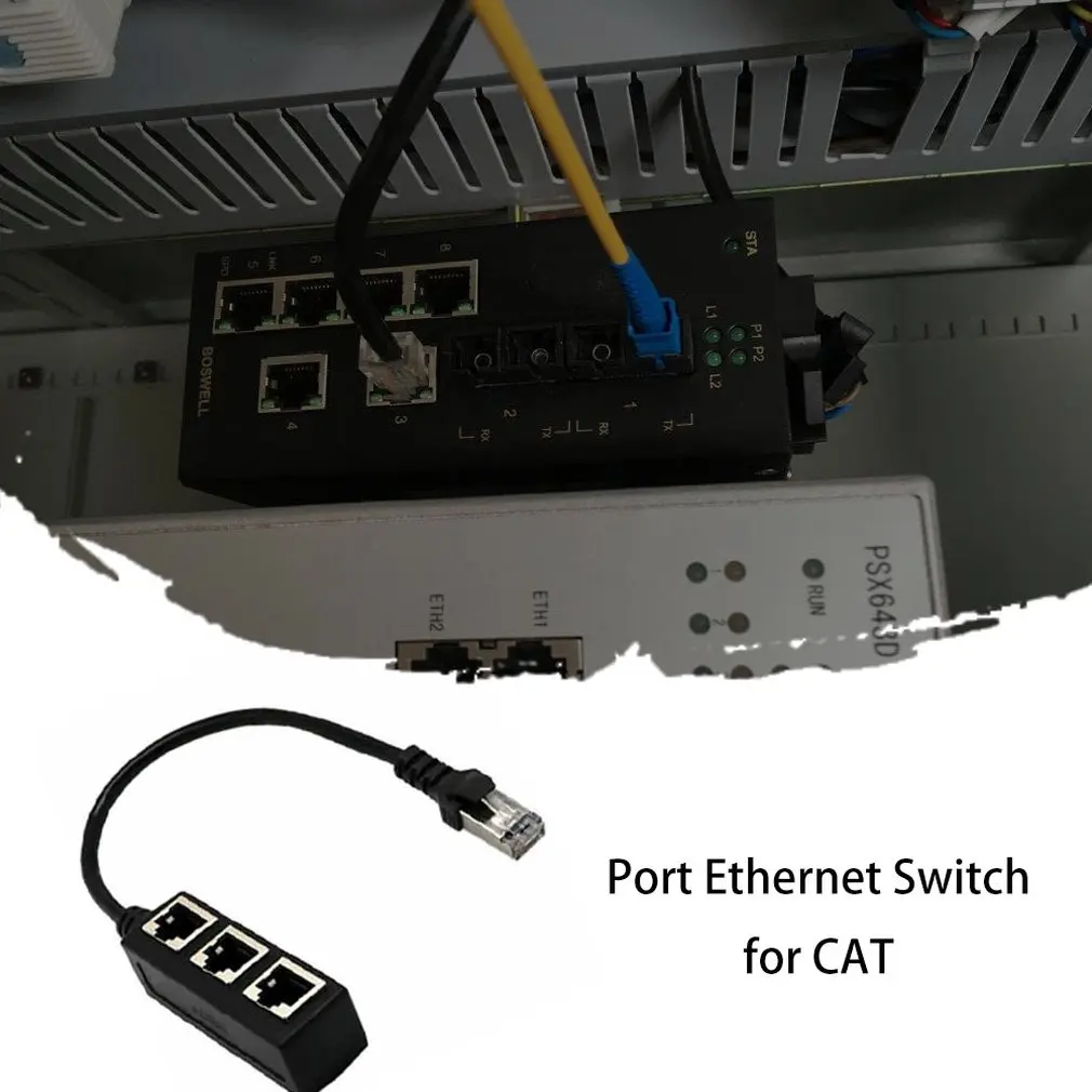 Изысканно разработанный прочный 1-3 плата с портами Ethernet RJ45 Y сплиттер Кабель-адаптер для CAT 5/CAT 6 LAN