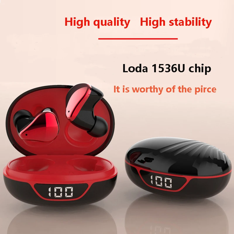 Loda 1536U Bluetooth гарнитура наушники вкладыши TWS с Спортивные Беспроводной микрофоном