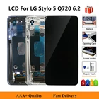 ЖК-дисплей для LG Stylo 5 Q720 LM-Q720CS Q720QM6 Q720MS Q720TSW Q720QM кодирующий преобразователь сенсорного экрана в сборе с рамкой