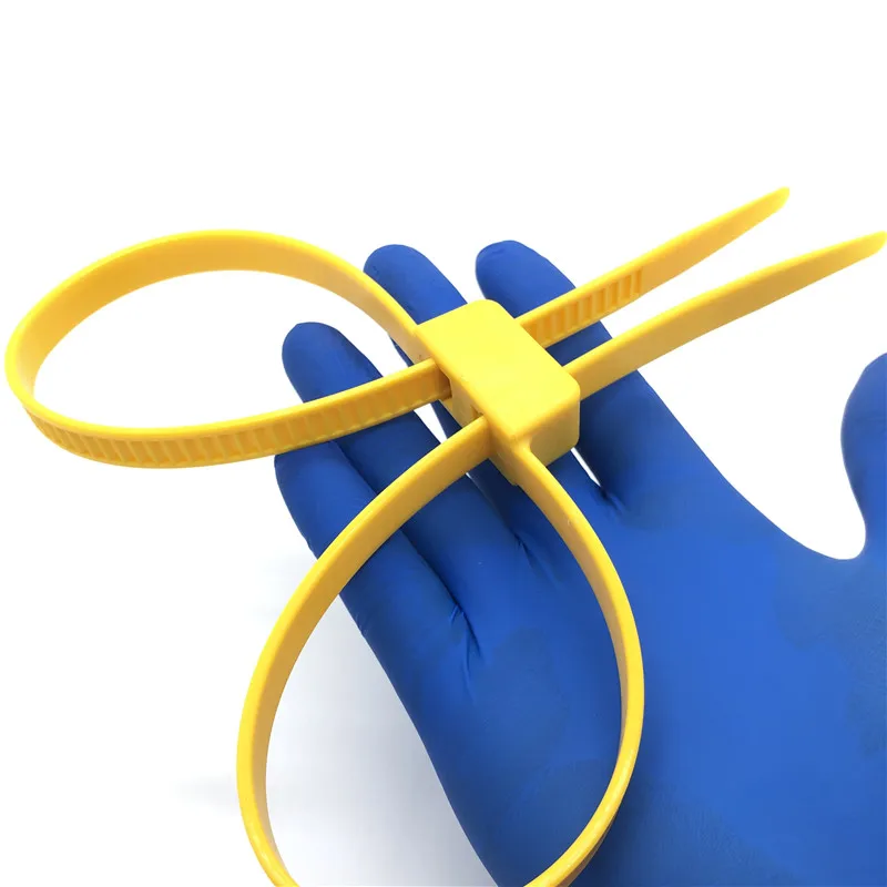 

Yellow 5pcs Police Handcuff Disposable FlexPlastic Cable Zip Tie Cuff Flex Restraints Binding Tape SM Nylon Binding Tape