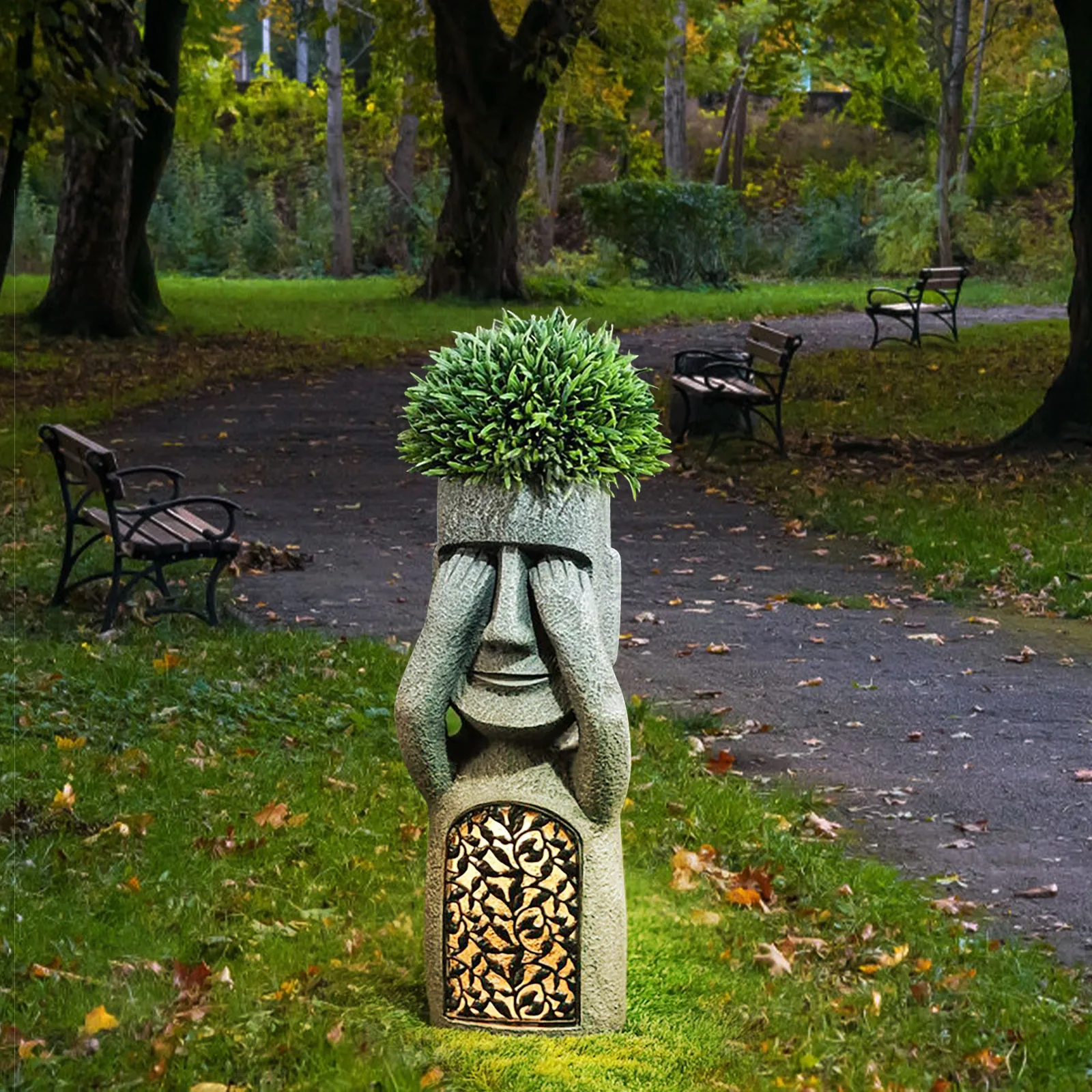 

I Heard That The Design Of Courtyard Home Resin Potted Garden Bird Feeder