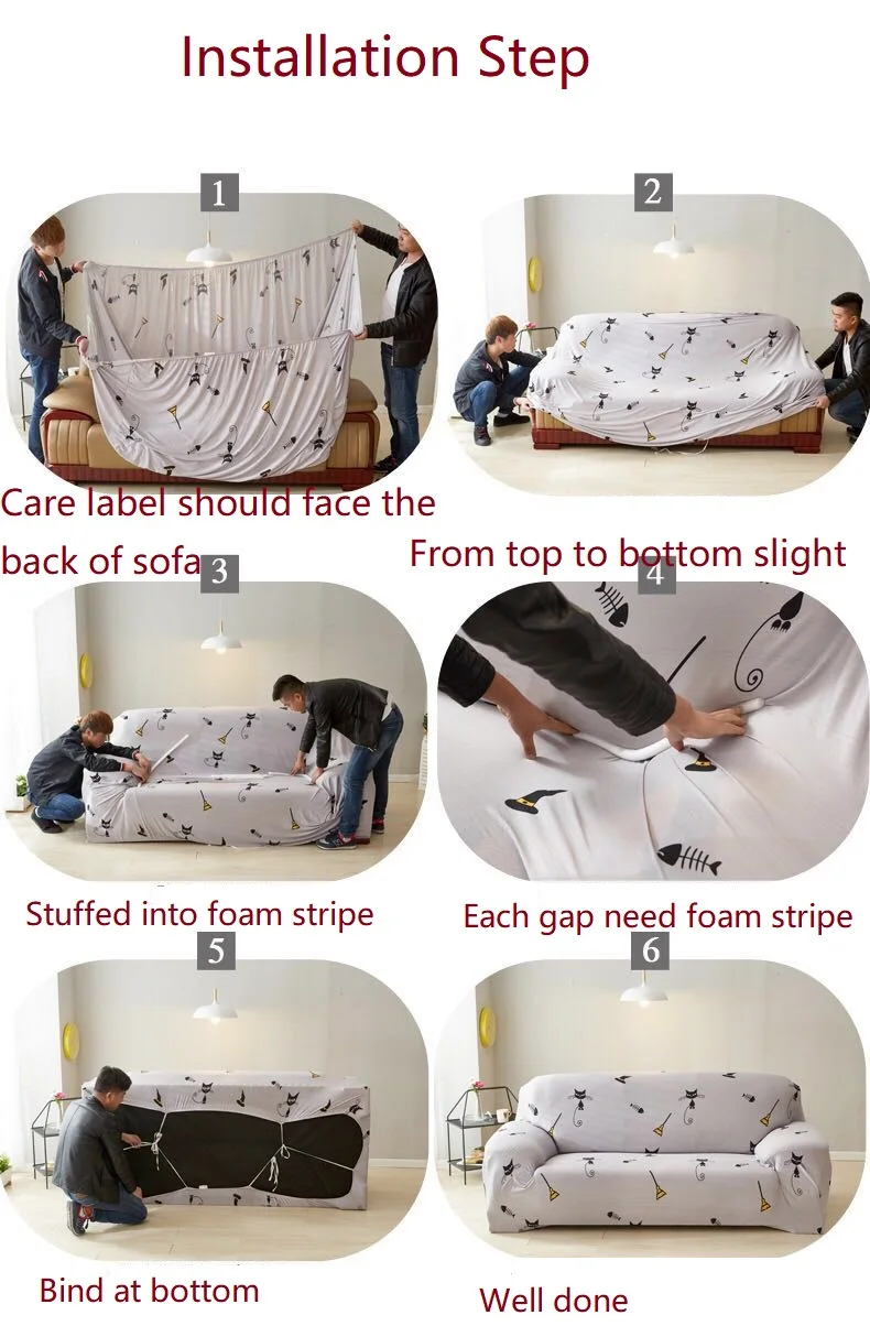 Чехол для дивана нескользящий секционный эластичный чехол 1/2/3/четыре места