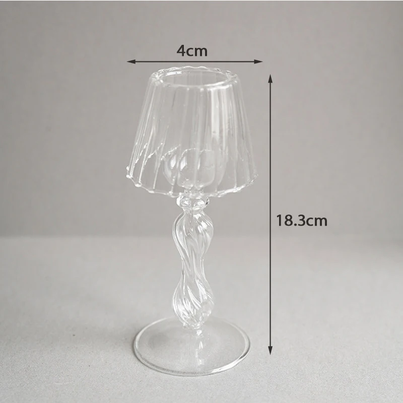 Ретро Настольная лампа в форме полосы стеклянный подсвечник романтическое