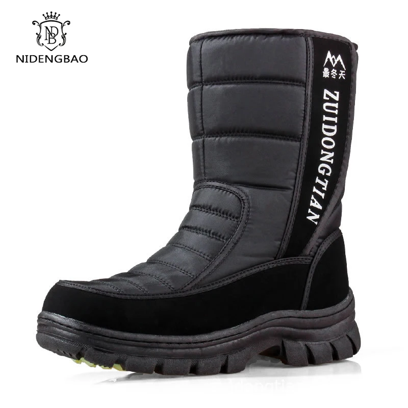 

Men Snow Boots Sneakers For Men Winter Shoes High Top Platform Boots Non-slip Waterproof Winter Shoes For Men Black Shoes