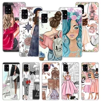 fashion girly art phone case funda for samsung galaxy a51 a71 a02s a50 a70 a30 a40 a20 a10s a20e a01 a91 a81 cover coque capa