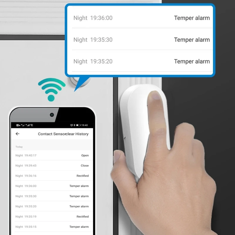 

B2RC Alarm Magnetic Tuya Wifi Door Detecor for Door and Window Movement Detection for Home Automation Movement