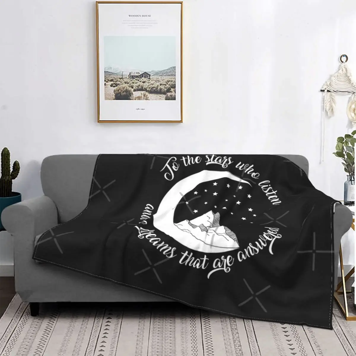 

Manta a cuadros para cama, coberde sofra, a las estrellas