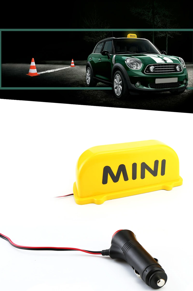 Такси Топ знак украшения свет для MINI COOPER S F54 F55 F56 F60 R55 R56 R60 R61 автомобильные аксессуары внешний магнит Адсорбция