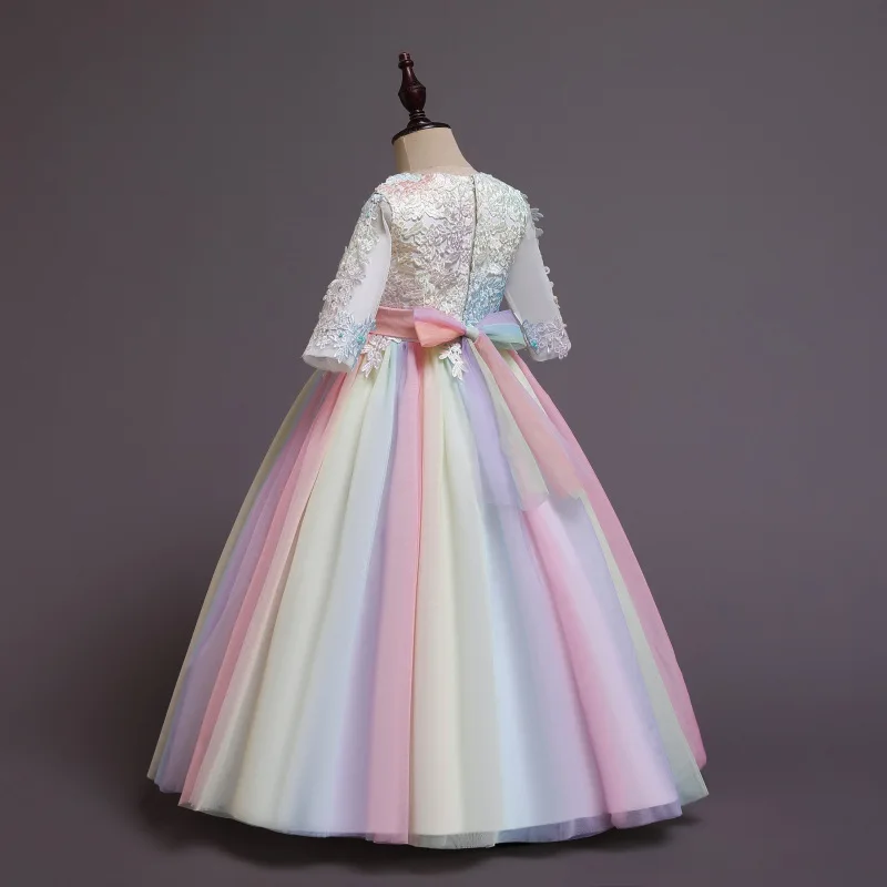 Новинка 2021 рождественские платья для девочек детская одежда кружевное свадебное