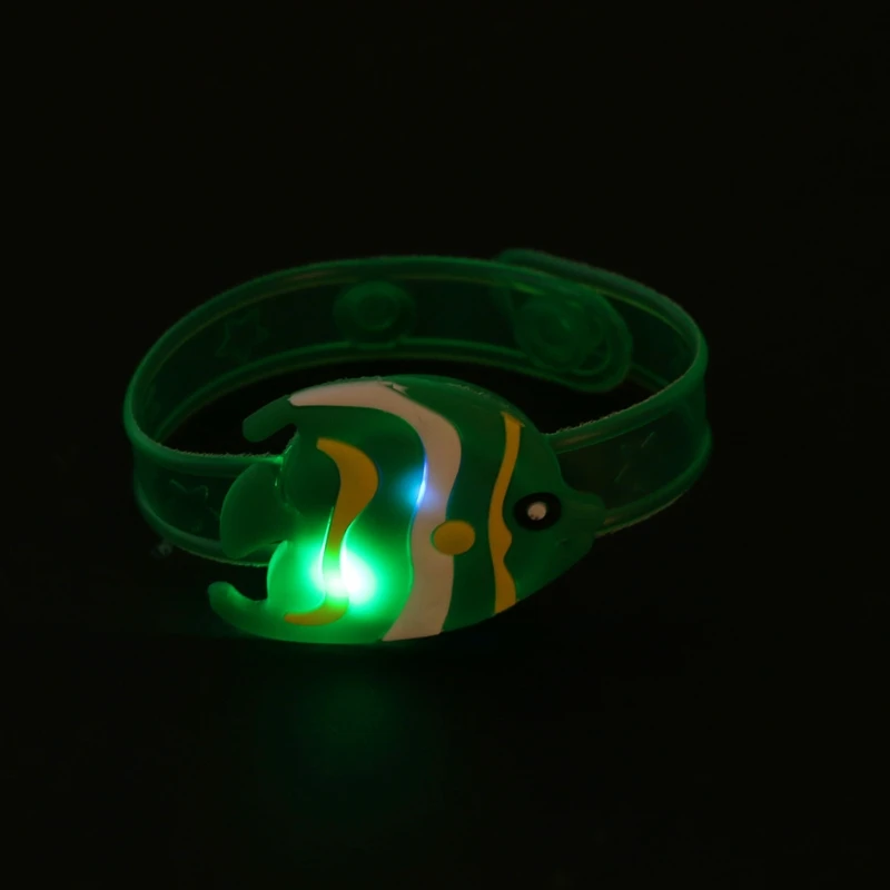 

Xmas Gift Children Kids LED Light Glow Luminous Wrist Band Cartoon Bracelet Toys