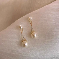 korean fashion white pearl elegant ear stud women wedding charming festive gift