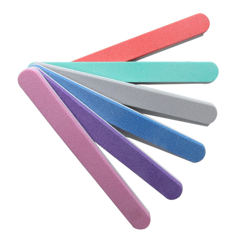 

Sandpaper Nail File for Gel Nails Pink Purple Professional Polishing Strip Manicure Buffer Pedicure Double-sided Set Nail Tools