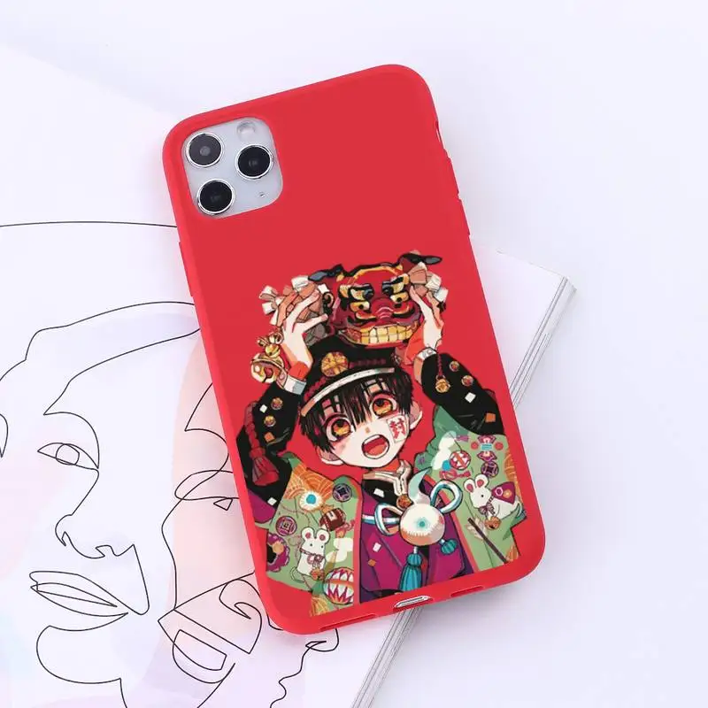 

Anime Hanako Kun Phone Case Red Candy Color for iPhone 6 7 8 11 12 s mini pro X XS XR MAX Plus