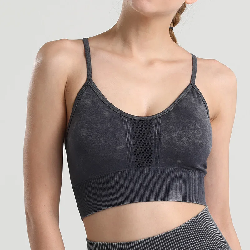 

1PCS/ New Seamless Sports Bra Washing Quick-drying Fitness Harness Underwear Yoga Clothes Sports Vest Women's One Shoulder Top