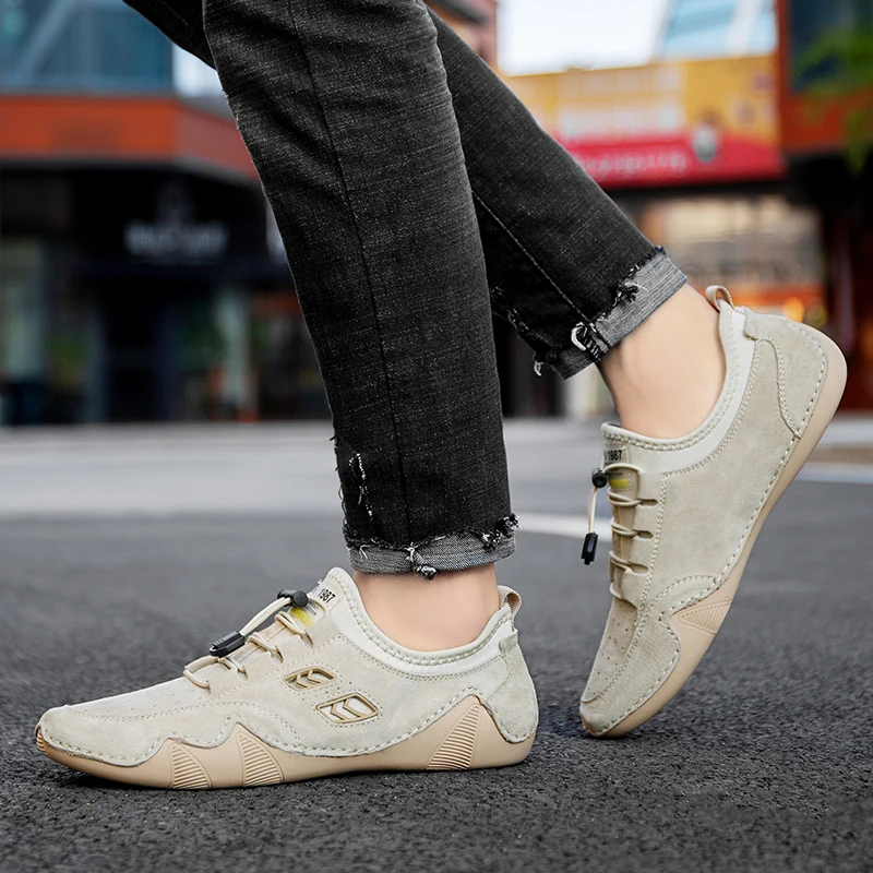 Кроссовки мужские из свиной кожи дышащие кеды для гольфа натуральная кожа летняя