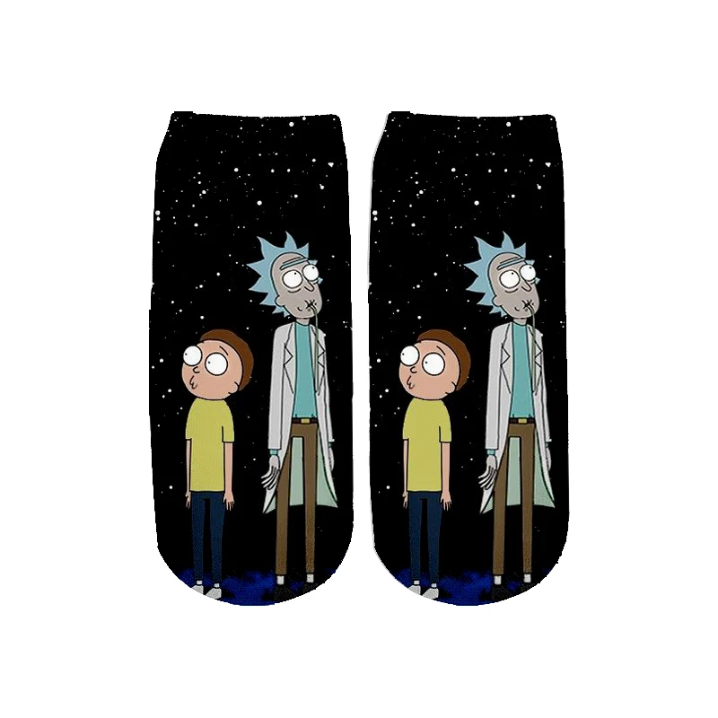 Новейшие Rick and Morty 3D печатных мультфильм милые короткие носки для мужчин женщин harajuku корейские носки RS-011 - Цвет: 16