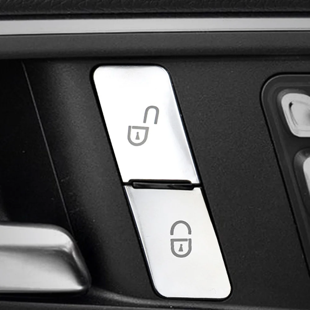 

Trim Door Lock Buttons Cover Trim ABS Plastic For Mercedes Benz C E Class W204 W212 Unlock Decoration