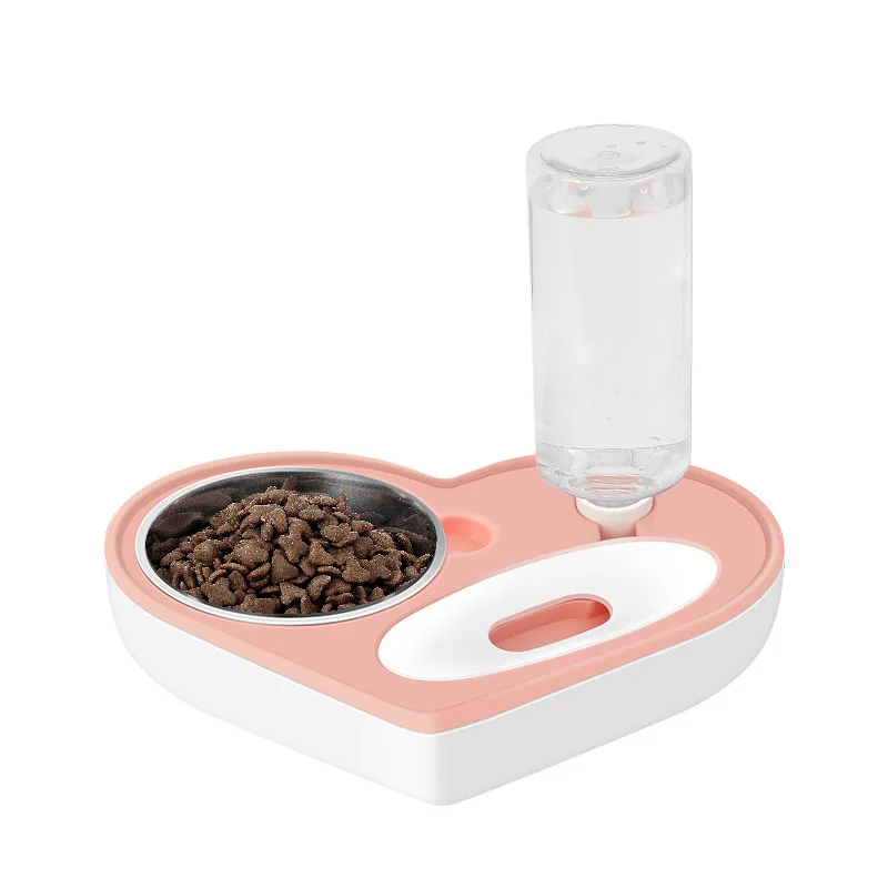 Heart Pet Bowl For Water And Food Dual Use Cat Bowl Automatic Water Feeding Bowl Creative Dog Food Bowl Stainless Steel sangam shrestha water energy food nexus principles and practices