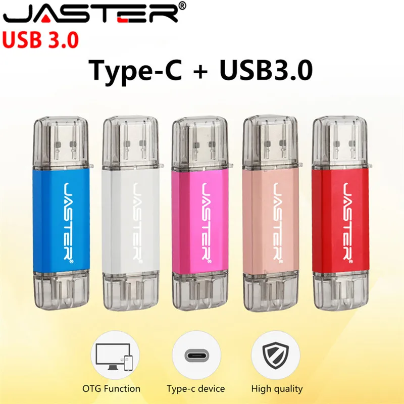JASTER горячая Распродажа OTG Usb флешка Тип C ручка-накопитель 128 Гб 64 ГБ 32 ГБ 16 ГБ USB флеш-накопитель 3,0 Высокоскоростная Флешка для устройства типа C