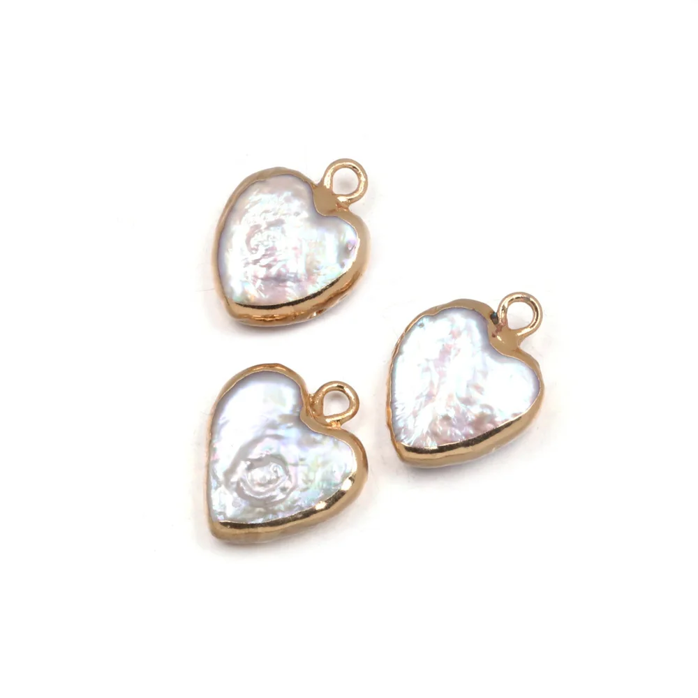 

1Pcs Freshwater Pearl Heart-shaped Pendant For DIY Necklace Bracelet Sewing Craft Jewelry Accessory Making