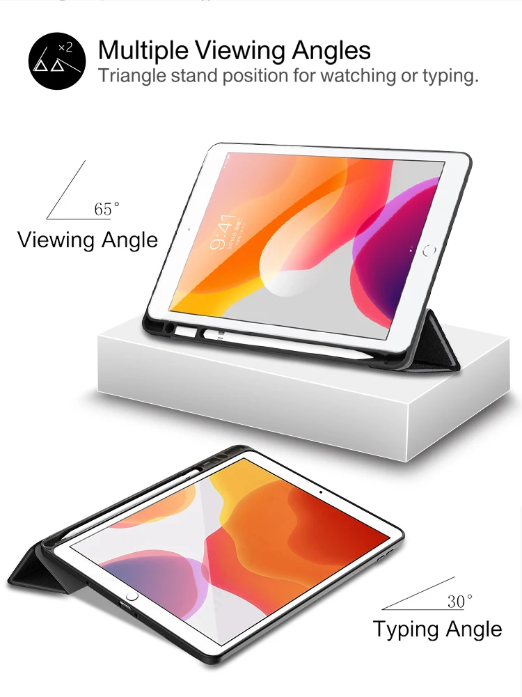 Умный чехол для ipad 10 2 дюйма 2019 книжка Apple A2200 A2198 A2197 защитный с держателем