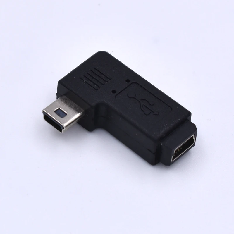 20 шт./лот 90 градусов левый/правый угловой мини USB 5 контактный переходник для