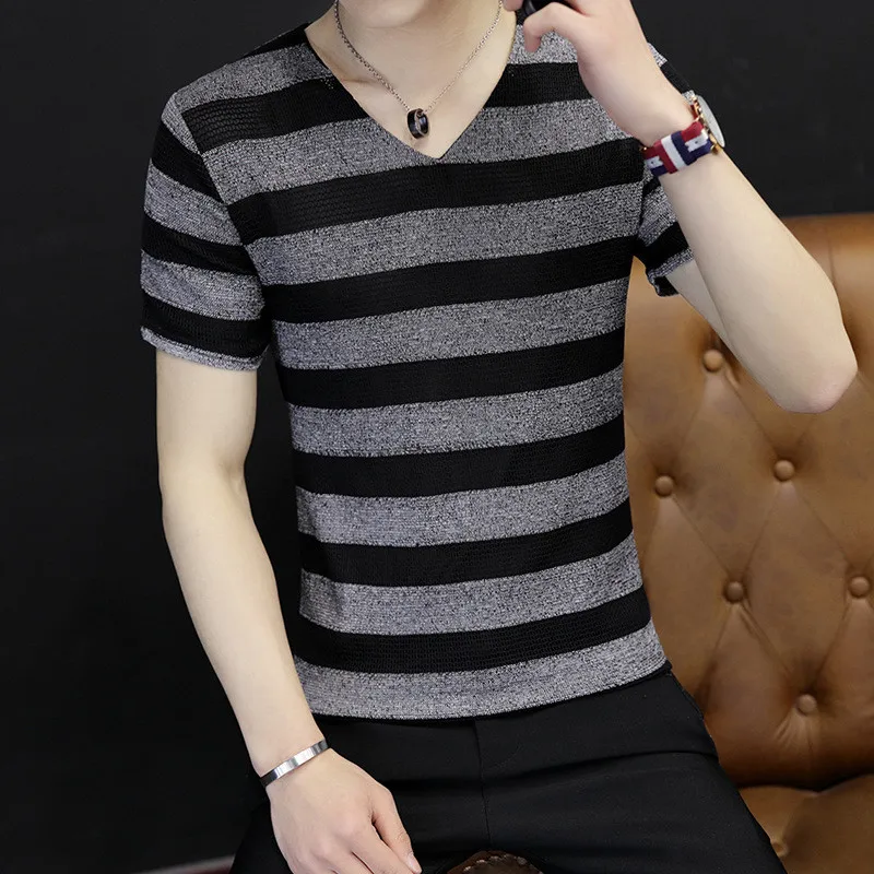 

Korean version of the trend oshort-sleeved shirt t-shirt sleeves autumn t-shirt Qiuyi new Korean version of the trend of men's