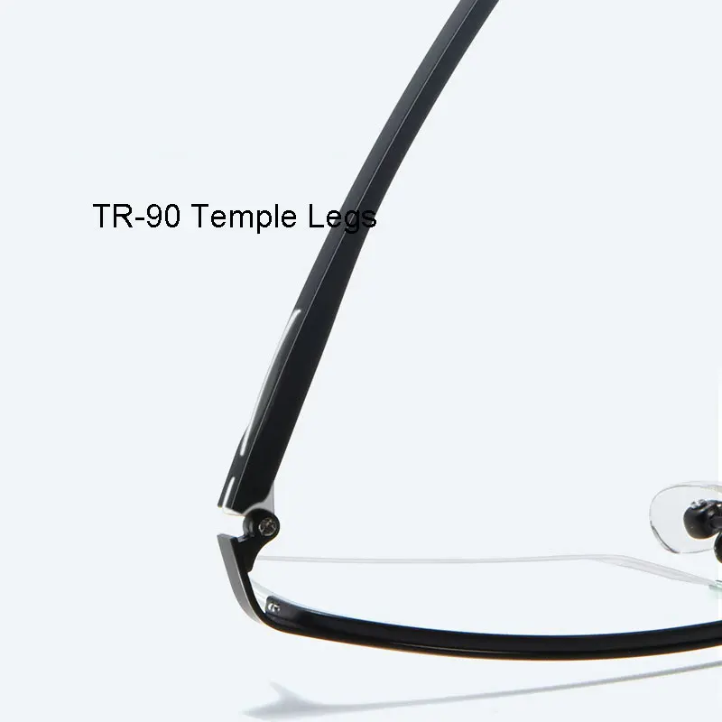 

New Arrival Ultra-light Titanium Alloy Glasses Frame Man Business Style Half Rim Spectacles Optical Eyewear