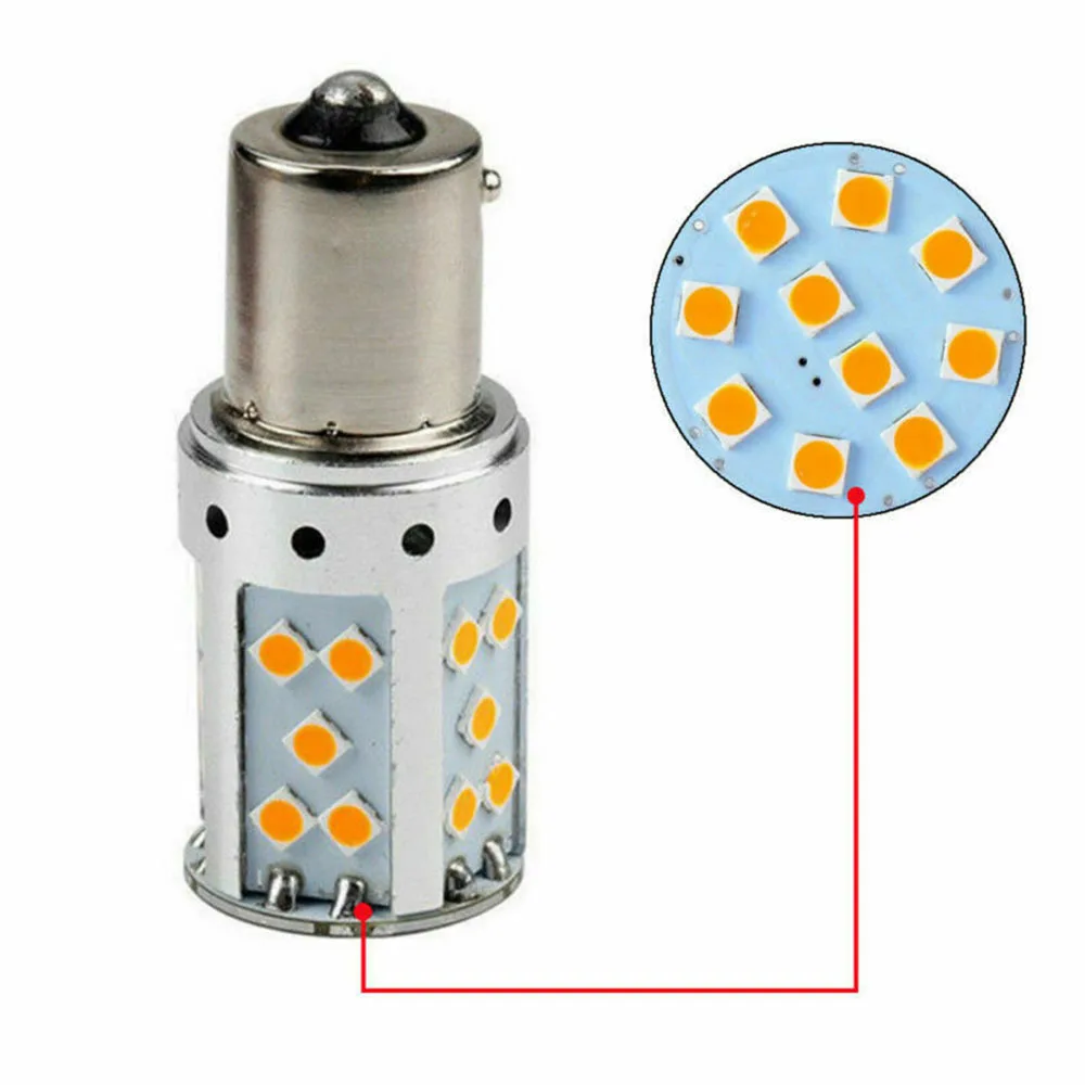 

Reversing Turn Signal Lights Lamp 360 12V-24V 35W High Power Yellow 1156
