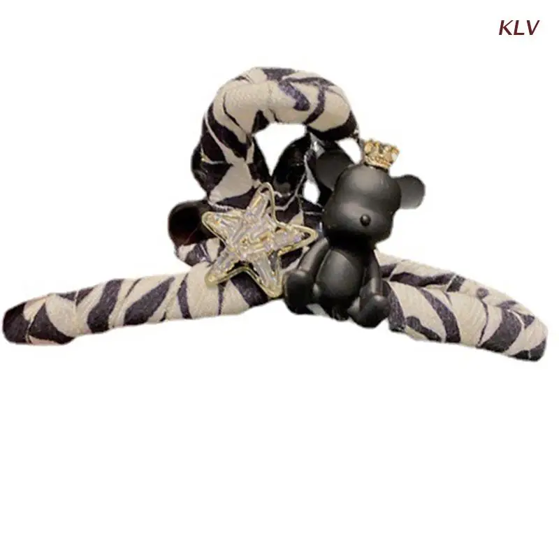 Заколка для волос с сильным креплением Kawaii плюшевый мультяшный медведь заколка