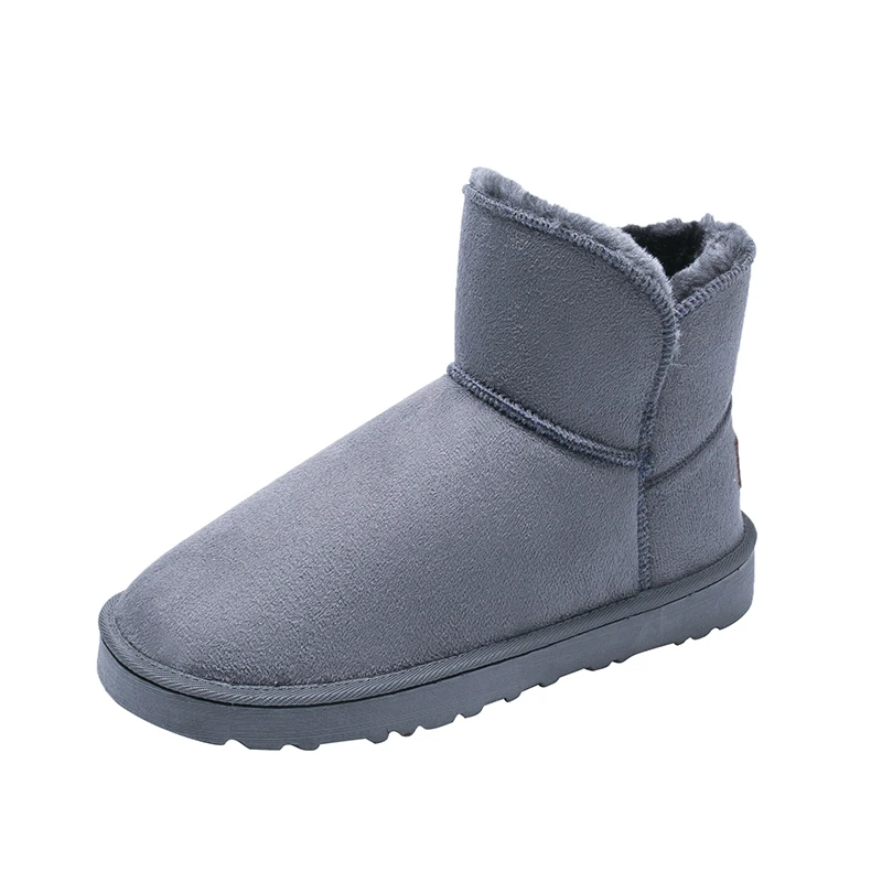 2019 г. Зимние сапоги женская зимняя толстая нескользящая теплая дышащая короткая