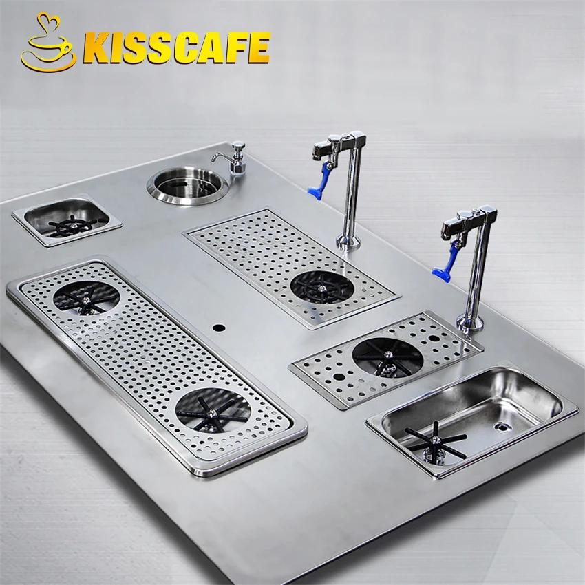 Стеклянная ополаскиватель из нержавеющей стали капельная панель лотка