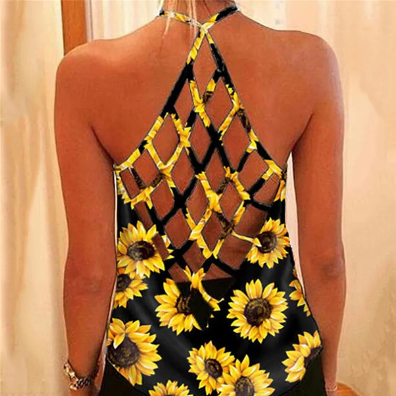 

Backless Out Tanks Sexy Women's Loose Top Open Camisole Tops Hollow Cool Vest Sleeveless Back & Camis Solid & Tanks Solid Sleev