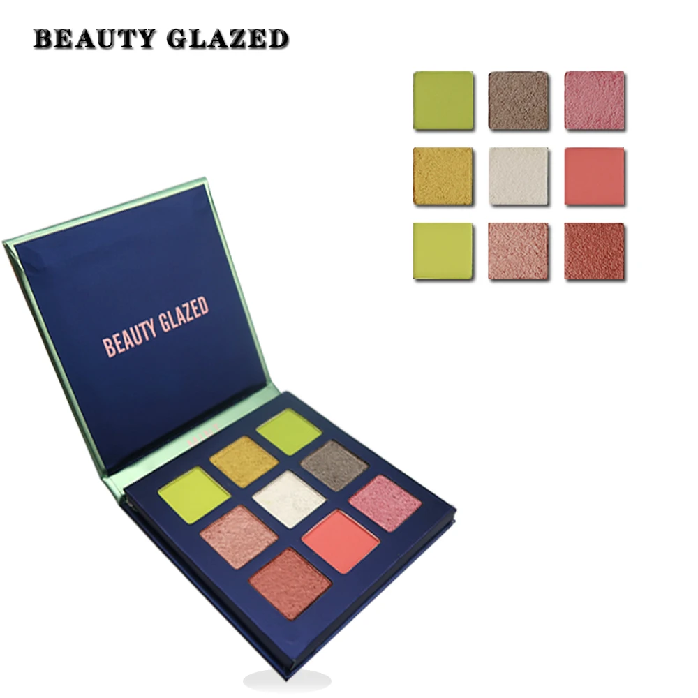 9 цветов обнаженные блестящие тени для век палитра мерцания стойкая водостойкая