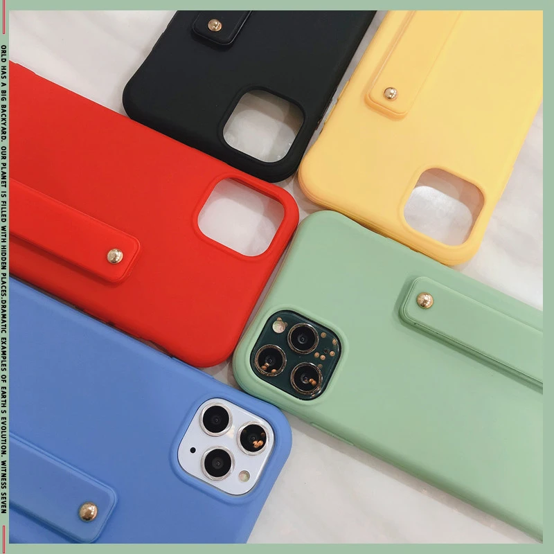 Силиконовый ремешок на запястье чехол подставка для телефона iPhone 7 8 Plus 6 6S X XS Max XR