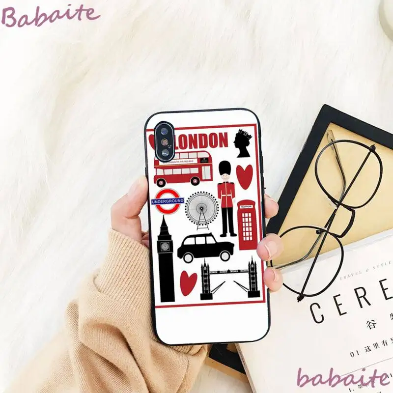 

Babaite Flag United Kingdom London Phone Case Capa For iPhone 8 7 6 6S Plus X XS MAX 5 5S SE XR 11 11pro promax 12 12Pro Promax