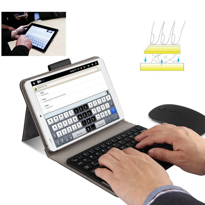 

Wireless Bluetooth Keyboard Case, Keyboard Case, Tablet Case Holder, Suitable for Huawei M3 8.4 Inch BTV-W09/W09