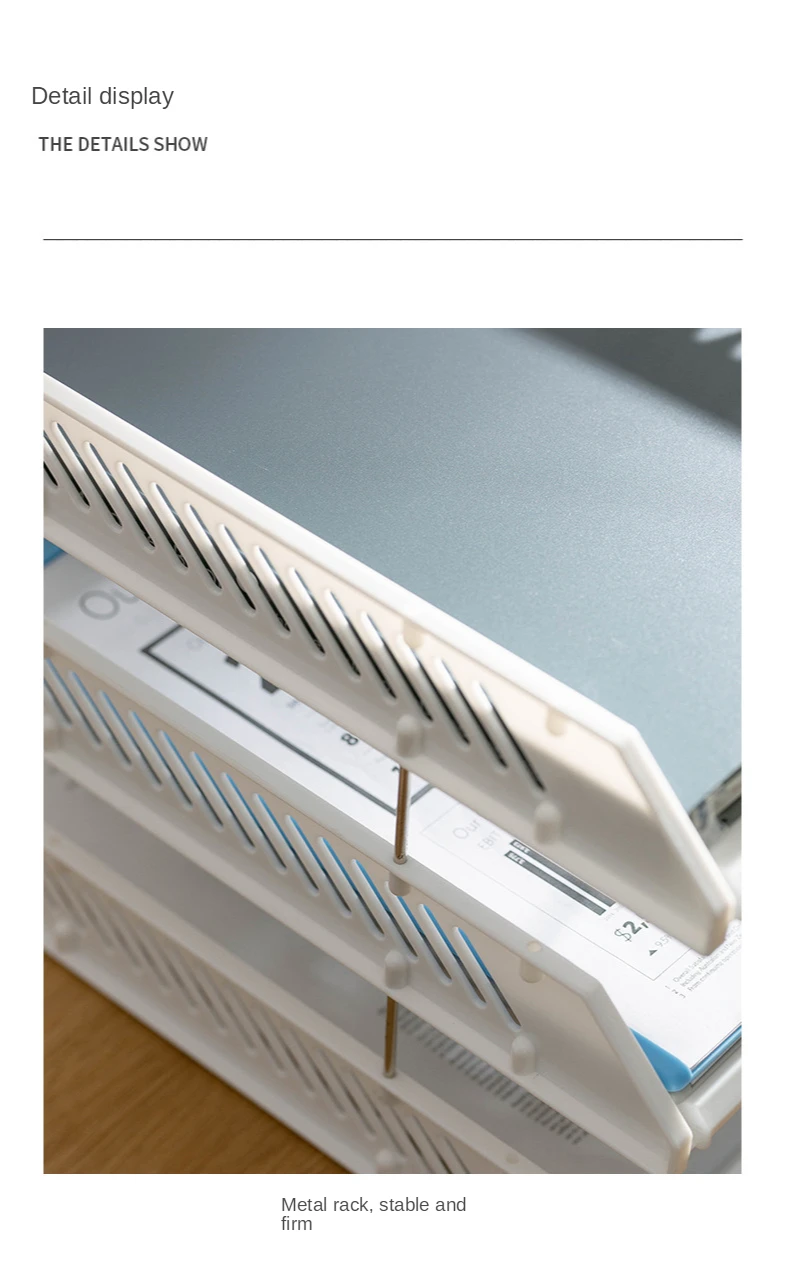 

zq A4 Desktop File Tray Office Multi-Layer Stacked File Storage Rack