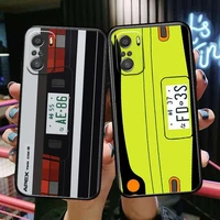 initial d car taillight phone case for xiaomi redmi 11 lite 9c 8a 7a pro 10t 5g cover mi 10 ultra poco m3 x3 nfc 8 se cover
