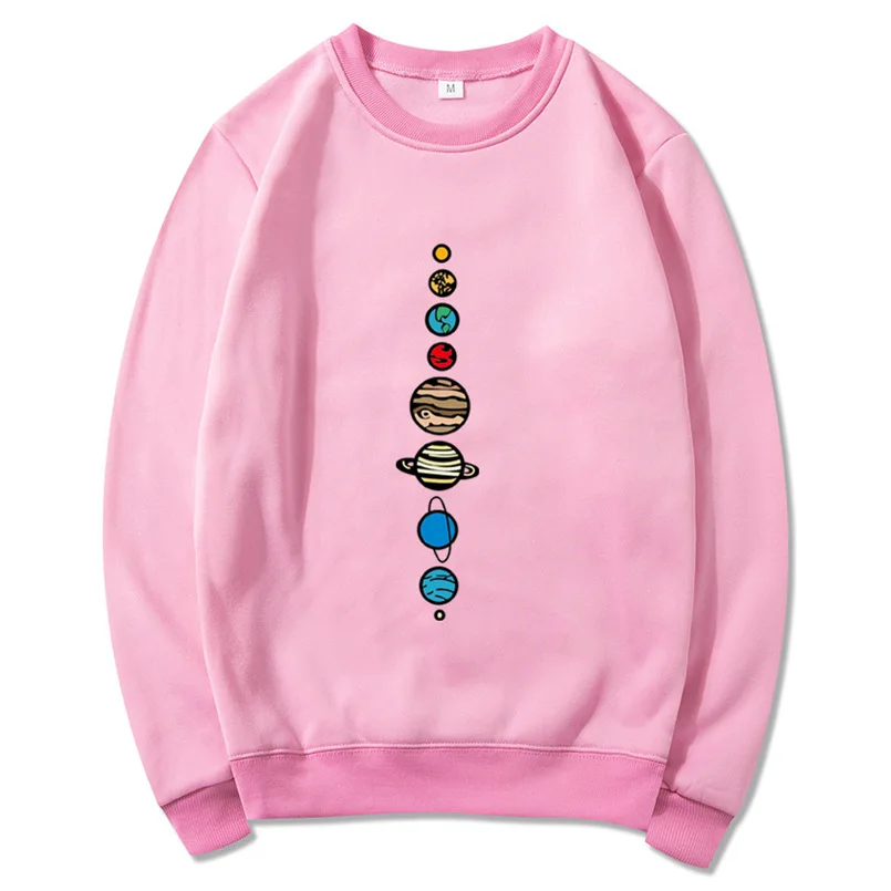 

Male Tops Solar System Planets Colour Hoodie Hoody Winter Spring Sweatshirts Men Casual Streetwear High Quality Fashion Pullover