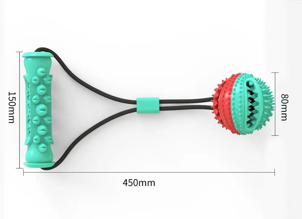 Teeth Rubber Bite Funny Puppy Training Ball Chew Toys Play Go Get Elastic Ropes Pet Tooth Cleaning Iq Exercise |