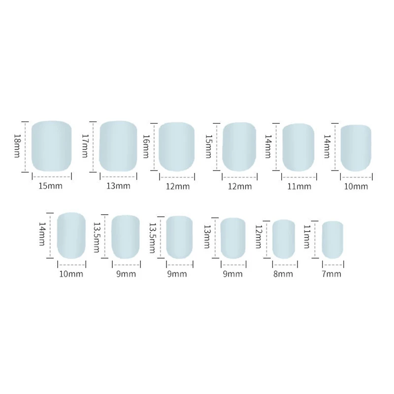 High Quality Fashion Style Wearable press on nails short Waterproof 24 Pieces Boxed Fake Nails Finished Nail Patch with Glue T