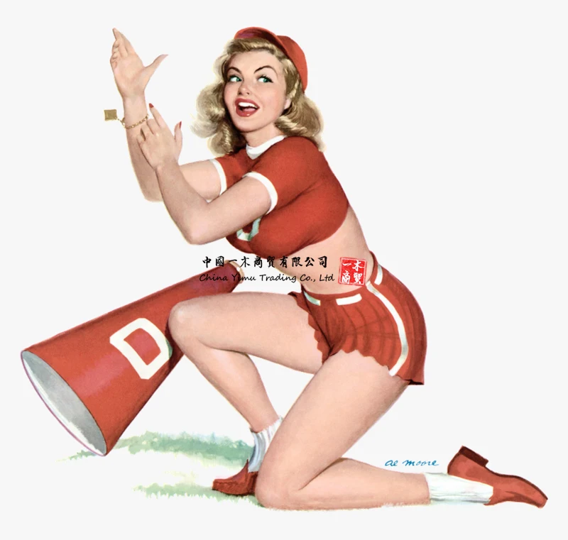 

13ac Delco Pin Up Girl Decal Rat Fink Decal For Peterbilt Badge Decal Spark Plug Pin Up Girl Decal