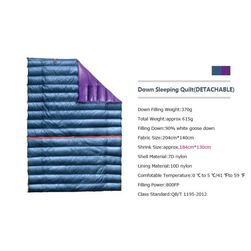 Ледяное пламя 7D 90% белый гусиный пух 3 сезона носимый съемный спальный мешок