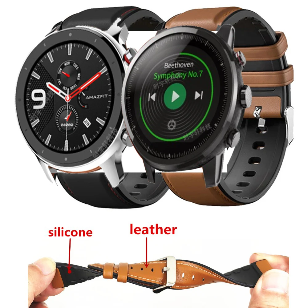 Ремешок для смарт часов Xiaomi Amazfit GTR 47 мм/Amazfit Stratos 2 / 2S/3 браслет Huami Pace 22 мм|Ремешки