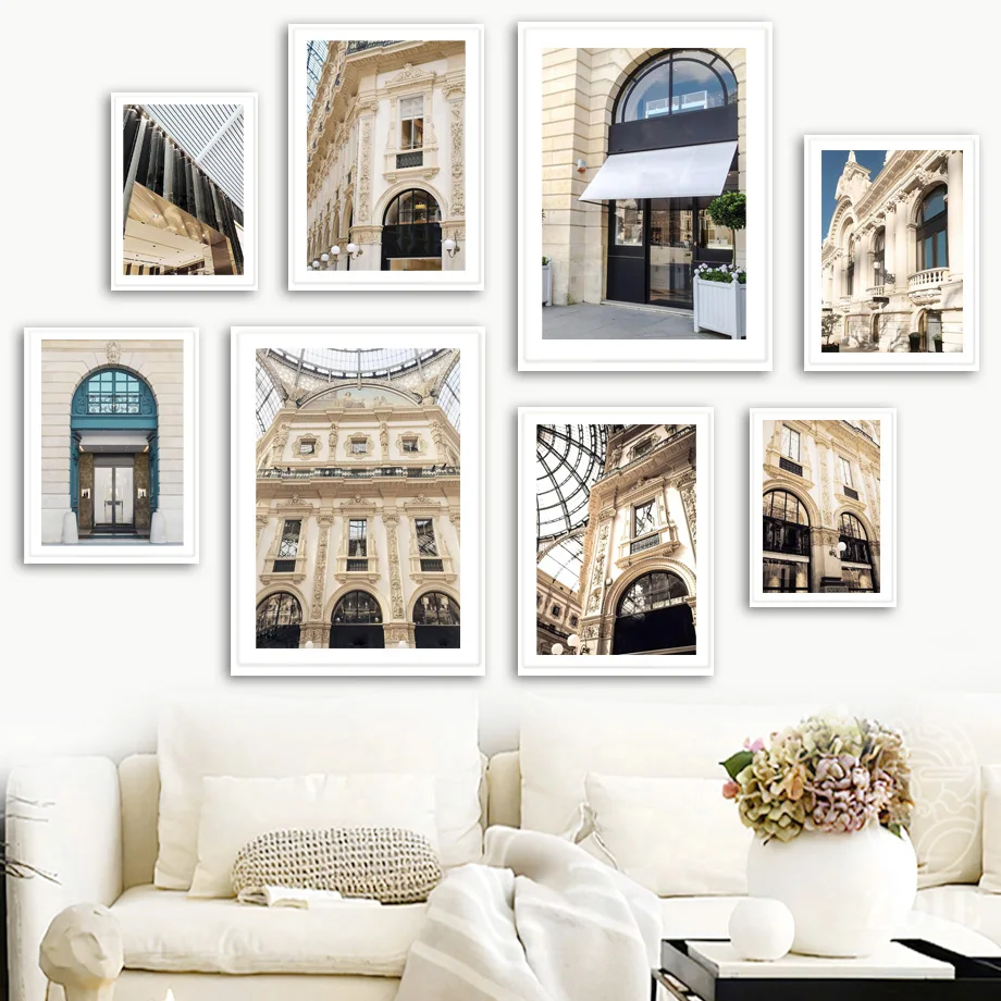 

Luxury Fashion Store Vintage Architecture Wall Art Canvas Painting Nordic Posters And Prints Wall Pictures For Living Room Decor