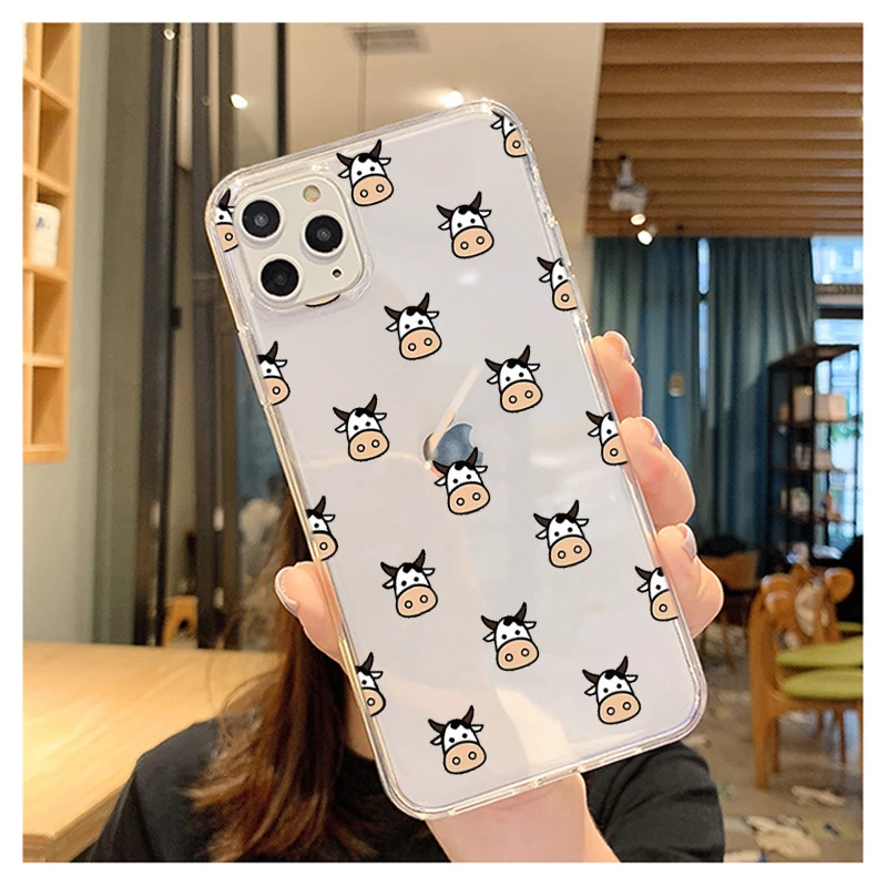 Коровья высококачественный Классический чехол для телефона iPhone 12 11 Pro Max X XR XS 8 7 6 6S