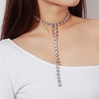fashion rhinestone necklace shiny crystal luxury neckline womens necklace simple classic necklace jewelry wholesale