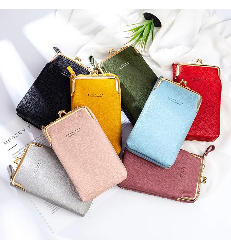 

New Women's wallet Fashion Crossbody Phone Bag Cross Body CellPhone bag Classified Storage Card High Quality Lady Purse Leather